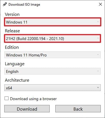 Descarga Rufus Select Windows 11 Iso