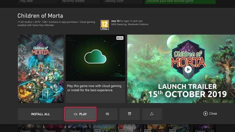 Xbox Cloud Gaming en consola 20 21 de octubre